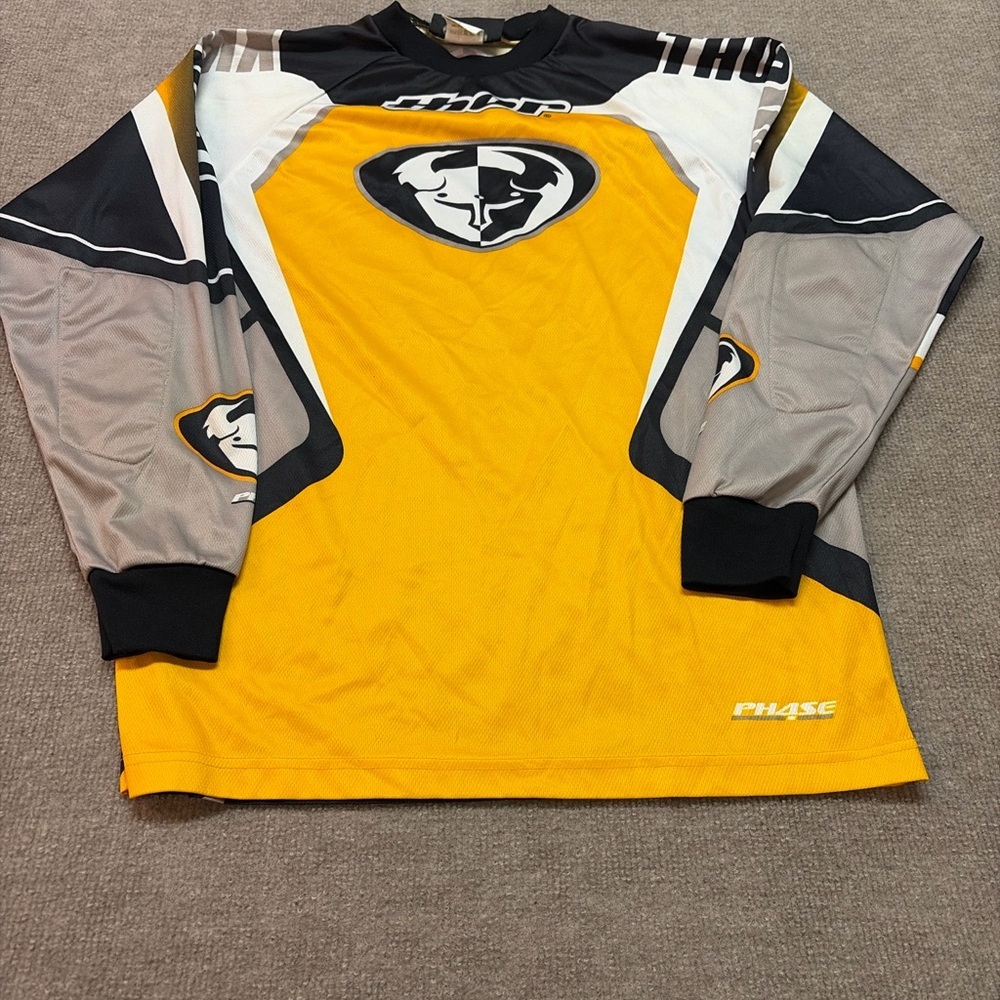 Thor Phase Motocross Jersey Small Yellow Black Pure Motocross Racewear 0454